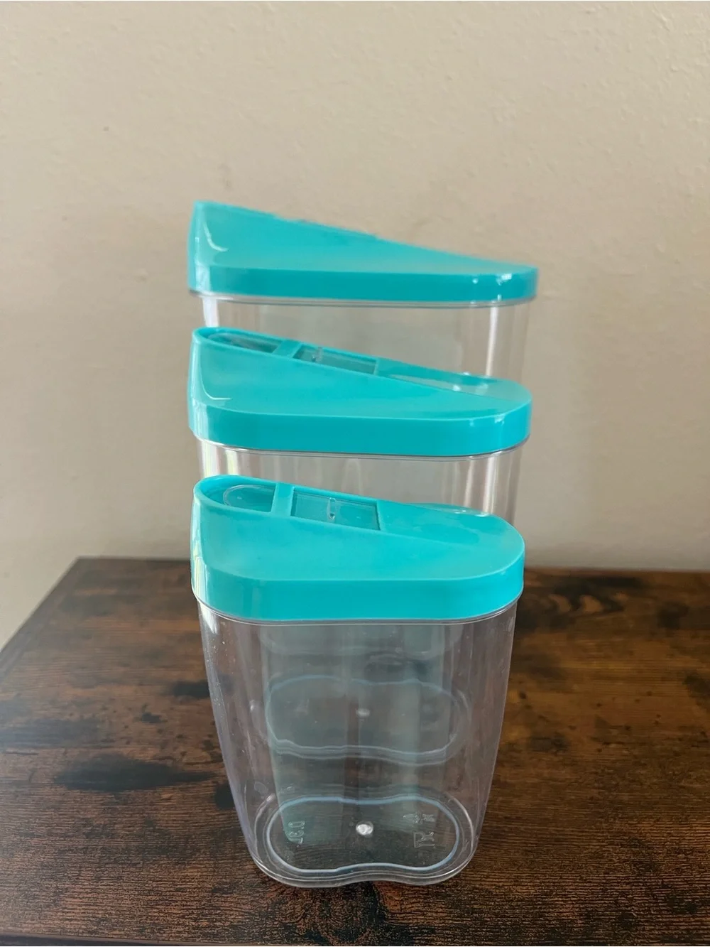 3 Food Storage Containers Blue Multiple Organization